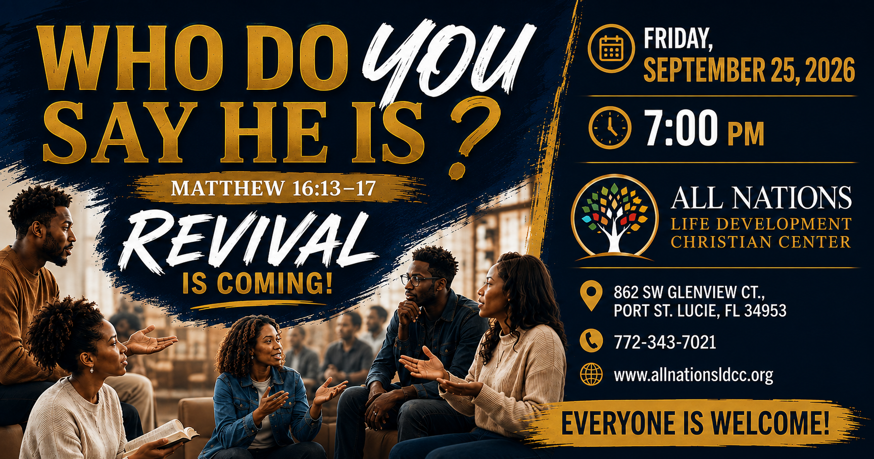 Who Do You Say He Is September 2026 revival artwork
