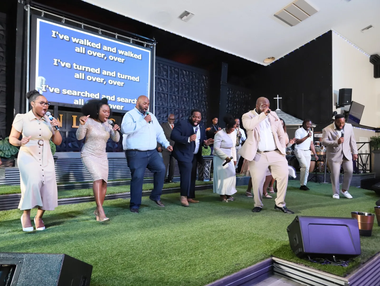 All Nations church family gathered in worship